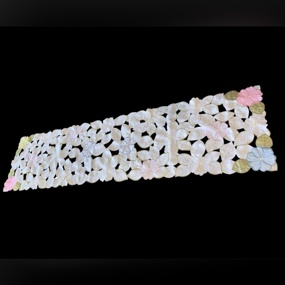 Floral table runner 54x13.5” Easter